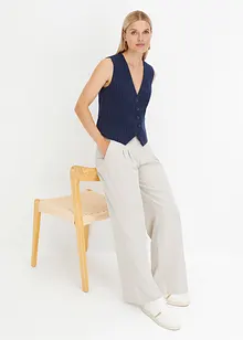 Wijd uitlopende broek met high waist, bonprix