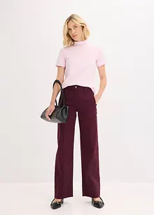 Twill broek met bies en kleine zak, bonprix