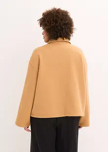 Jas in wollen look met schuine knoopsluiting, bonprix