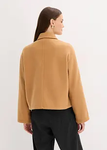 Jas in wollen look met schuine knoopsluiting, bonprix