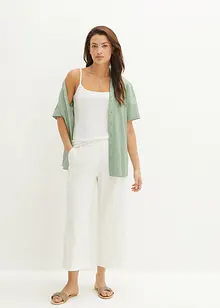 Culotte met linnen, tot op de kuit, bonprix