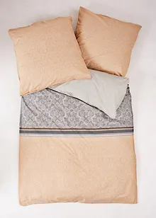 Perkal dekbedovertrek met strepen en ornamenten, bonprix