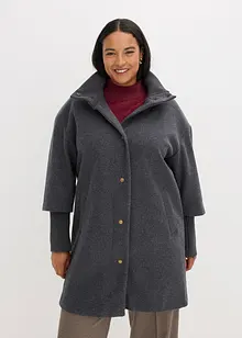 Korte coat in wollen look, bonprix