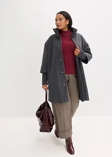 Korte coat in wollen look, bonprix