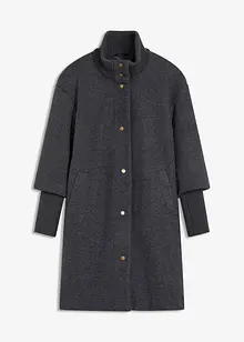 Korte coat in wollen look, bonprix