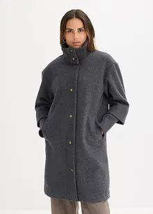 Korte coat in wollen look, bonprix