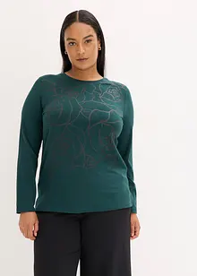 Longsleeve met rozenprint, bonprix
