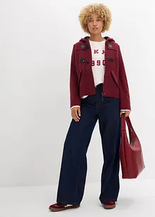 Houtje touwtje jas in wollen look, bonprix