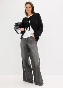 Fijngebreid vest in een katoenmix, bonprix