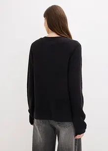 Fijngebreid vest in een katoenmix, bonprix