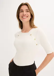 Fijngebreide trui in een soepele viscosemix, bonprix