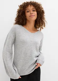 Fijngebreide trui met ballonmouwen, bonprix