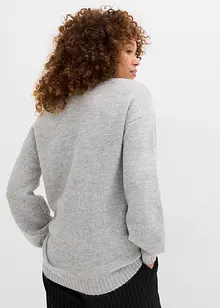Fijngebreide trui met ballonmouwen, bonprix