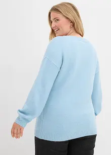 Fijngebreide trui met ballonmouwen, bonprix