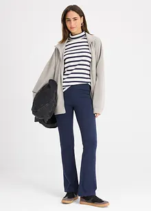 Flared broek van biologisch katoen met stretch, bonprix