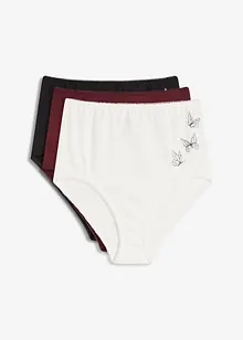 Tailleslip met biologisch katoen (set van 3), bonprix