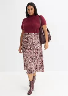 Satijnen rok met structuur, bonprix