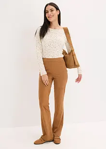 Flared broek van imitatiesuède, bonprix