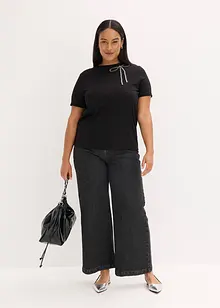 Shirt met strassapplicatie, bonprix