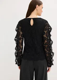 Shirtblouse met kant, bonprix