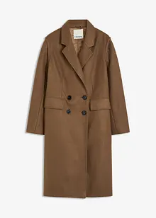 Donzige lange jas met afneembare mouwen, bonprix