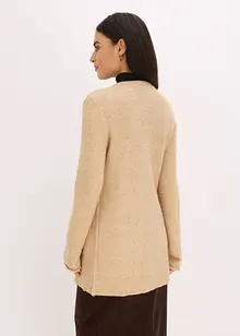 Kort gebreid vest met pailletten en glanzend garen, bonprix