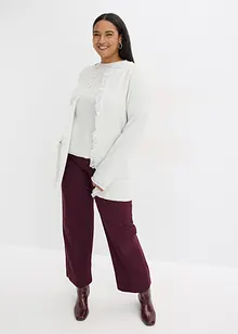 Kort gebreid vest met pailletten en glanzend garen, bonprix