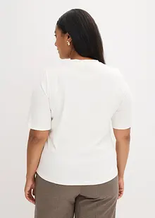 Shirt met halflange mouwen, pailletten en print, bonprix