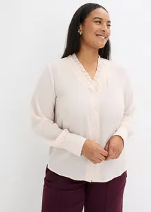 Chiffon blouse met ruches, bonprix