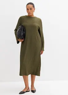 Midi jurk van gestructureerde crinkle, bonprix