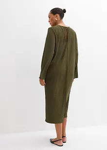 Midi jurk van gestructureerde crinkle, bonprix