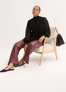 Fijngebreide trui met blouse-inzet, bonprix