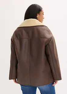 Jas van imitatielamsleer, bonprix