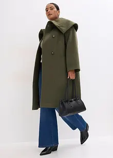 Jas in wollook met wijde kraag, bonprix