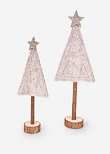 Decoratieve dennenbomen met sneeuwvlokken, bonprix