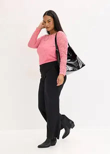 Kanten shirt met lange mouwen, bonprix