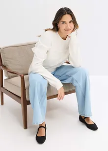 Trui met volants, bonprix