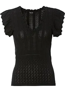 Gebreid shirt in een zachte viscosemix, bonprix