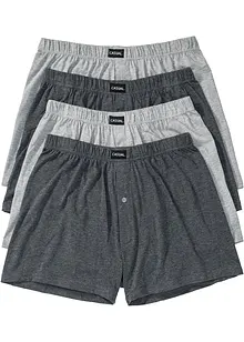 Wijde jersey boxershorts (set van 4), bonprix