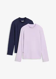Longshirts met col (set van 2), bonprix
