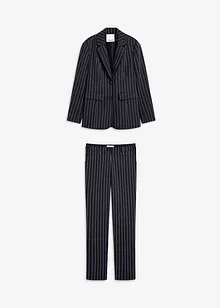 Damespak met krijtstrepen (2-dlg.), bonprix