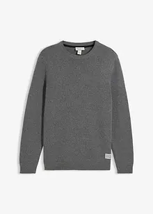 Trui met ronde hals en metgerecycled katoen, bonprix