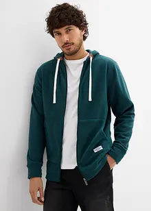 Fleece vest met capuchon en opgestikte zakken, bonprix