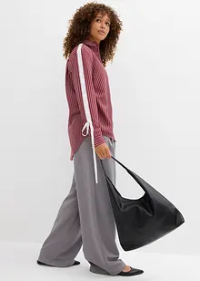 Oversized overhemdblouse van biologisch katoen, bonprix