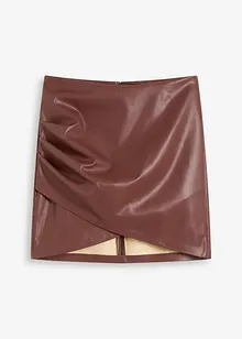 Korte imitatieleren rok, bonprix