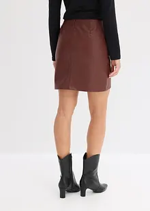 Korte imitatieleren rok, bonprix
