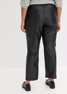 Broek van imitatieleer met een comfortband, bonprix