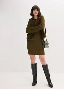 Gebreide jurk in een viscosemix, bonprix