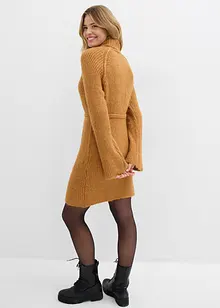 Gebreide jurk met col, bonprix