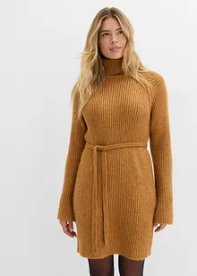 Gebreide jurk met col, bonprix